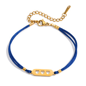Bracelet À Breloques Pour Femme, Collection Romantique, En Acier Inoxydable, Étanche, Couleur Or (1 Pièce). h5
