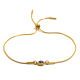 Bracelet fin à chaîne serpent et zircons ronds - Or - Zirconium bleu Image12