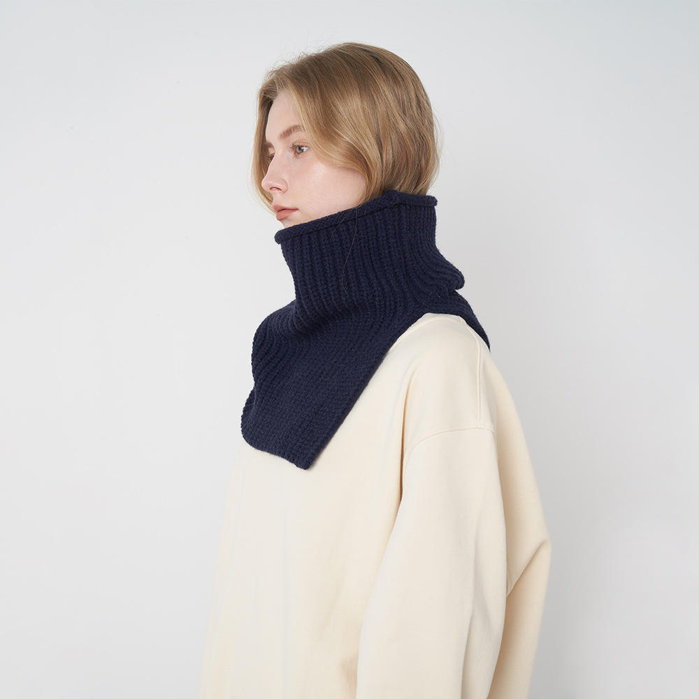 Écharpe D'Hiver Épaisse En Polyester De Couleur Unie Pour Femme, 1 Pièce Image3
