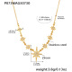 P073-Collier étoile dorée à huit branches en zircon 40+5 cm Image5