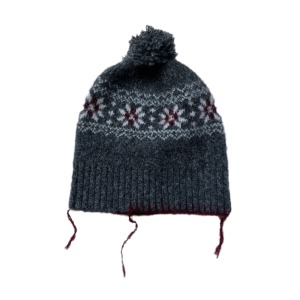 Chapeau Ethnique En Polyester Pour Femme, Motif Flocon De Neige, 1 Pièce h5 Image5