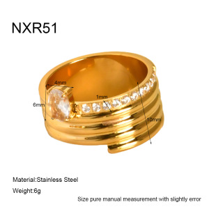 Bague De Luxe Multicouche Empilable En Acier Inoxydable Imperméable Avec Zircon, Ornée D'Un Serpent (1 Pièce). h5
