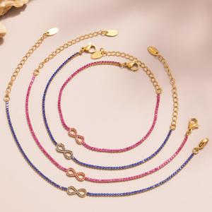 Ensembles De Bijoux Élégants Infinity En Acier Inoxydable Étanche Couleur Or Pour Femmes h5 Image6