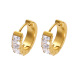 Boucles d'oreilles en or, diamants et zircons