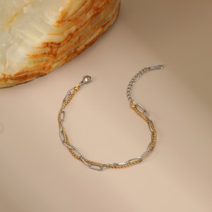 Collier Chaîne Femme En Acier Inoxydable Imperméable, Couleurs Assorties (1 Pièce) h5 Image3