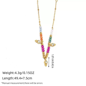 Ensembles De Bijoux Pour Femmes En Acier Inoxydable De Forme Simple Et Irrégulière, Étanches, Couleur Or h5