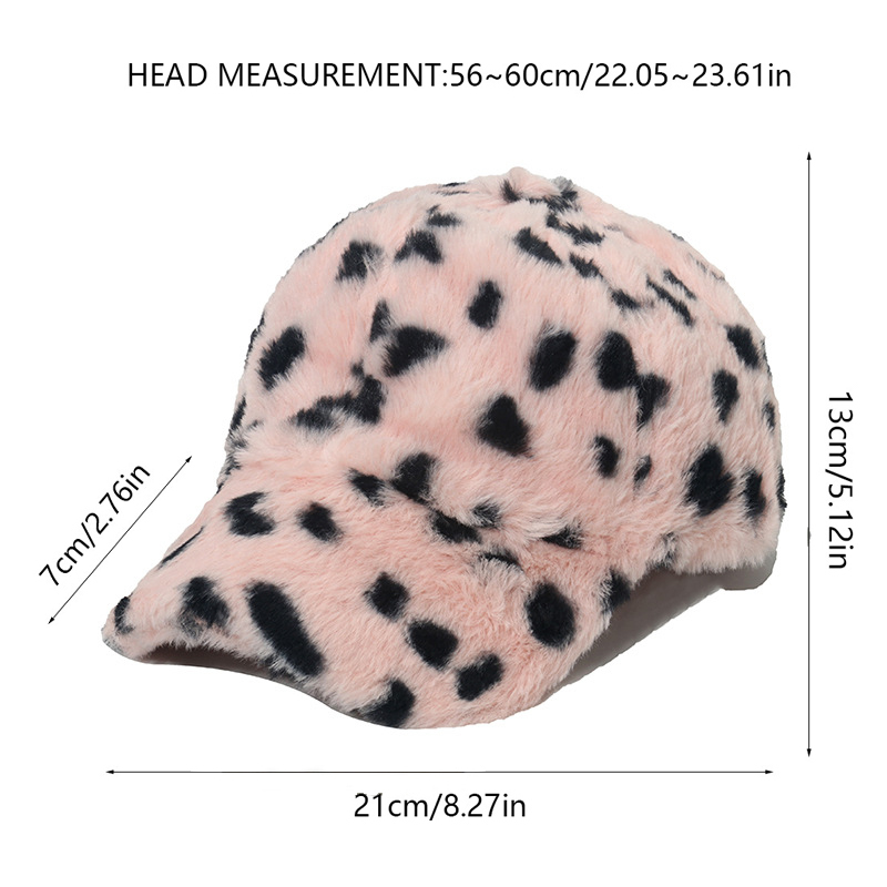 1 Chapeau En Peluche Pour Femme À Imprimé Animal Rétro Image2
