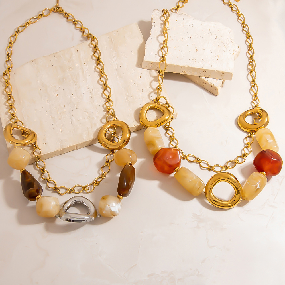 Collier Classique En Perles De Résine, 1 Pièce h5Image2