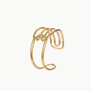 Bracelet Manchette En Acier Inoxydable Étanche, Élégant Et En Forme De Cœur, De La Luxueuse Collection « Luxury Series Elegant Heart » (1 Pièce). h5 Image5