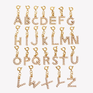 Pendentif Femme Exquis En Acier Inoxydable, Couleur Or, Avec Lettre (1 Pièce) h5 Image6