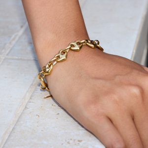 Ensembles De Bijoux Pour Femmes En Acier Inoxydable Doré, En Forme De Cœur, De La Série Romantique h5 Image8