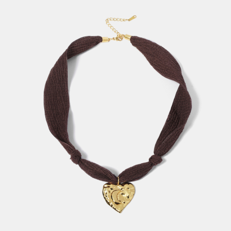 Collier pendentif cœur en acier inoxydable étanche