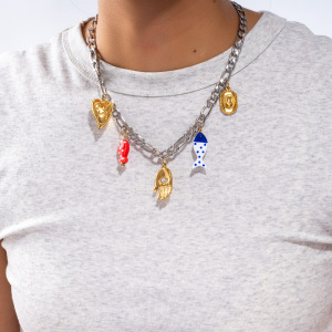 Collier Pendentif Femme Vivid Crab En Acier Inoxydable Étanche Couleur Or (1 Pièce) h5 Image6