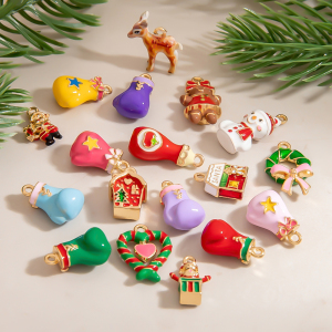 1 Pendentif En Alliage Pour Femme, Joli Motif De Noël h5 Image3