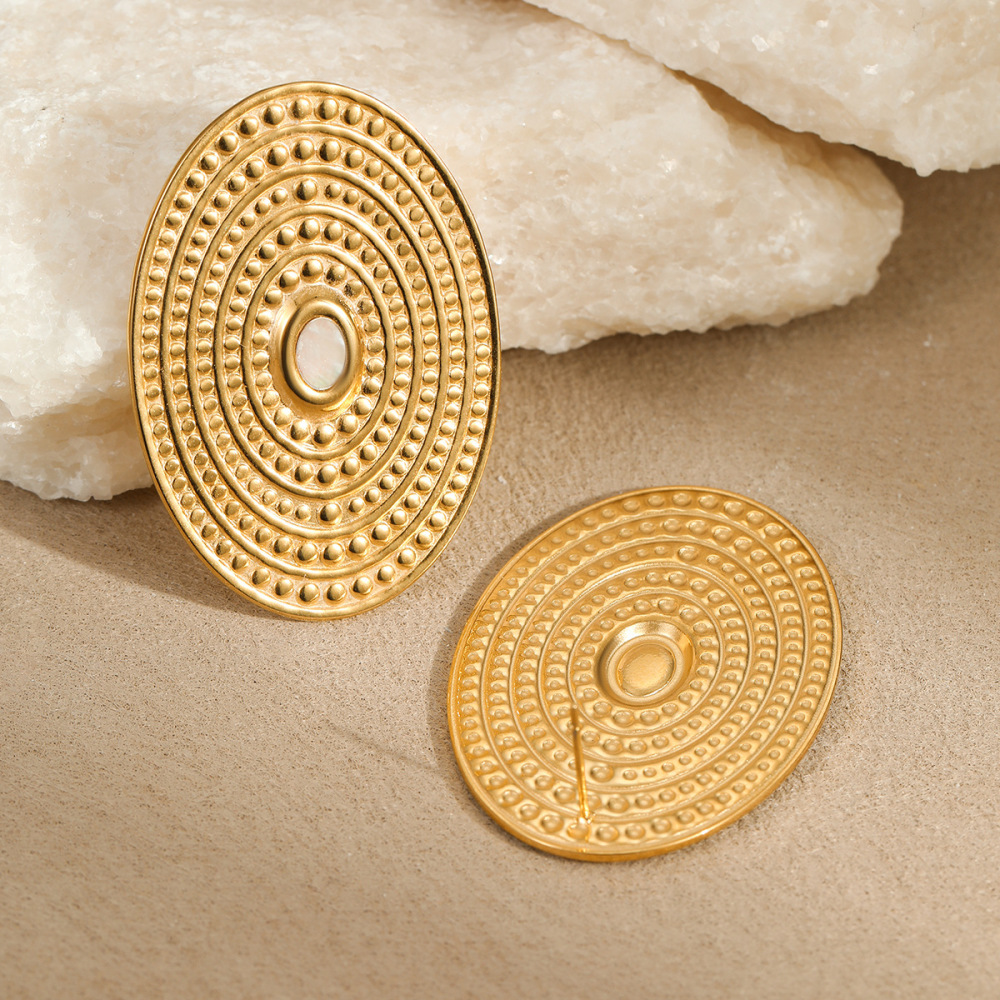 1 Paire De Boucles D'Oreilles Puces Élégantes En Acier Inoxydable Imperméable, Collection Luxe, Fil Fin, Pour Femme. Image5