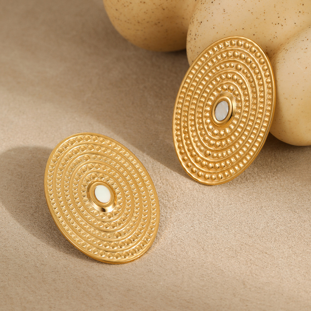 1 Paire De Boucles D'Oreilles Puces Élégantes En Acier Inoxydable Imperméable, Collection Luxe, Fil Fin, Pour Femme. Image4