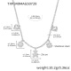 TXP349-Collier Ours en Acier et Zircon 41+5cm Image3