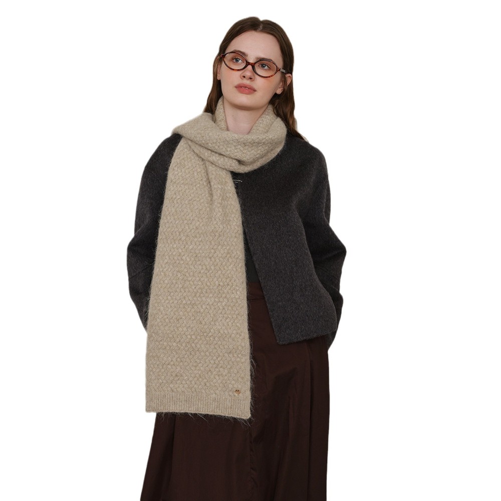 Écharpe D'Hiver Élégante En Polyester À Carreaux Pour Femme, 1 Pièce h5Image4