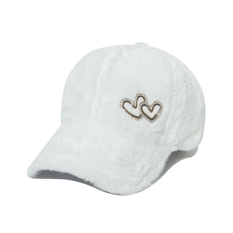 1 Chapeau En Peluche Pour Femme En Forme De Cœur 