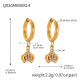 Boucles d'oreilles couronne dorée brillante Image6