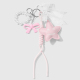 1 porte-clés étoile rose 