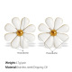 Boucles d'oreilles pendantes en huile blanche EH760WEG Image13