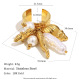 Bague ouverte avec pendentif hippocampe - Or Image3