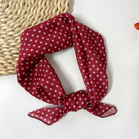 Bandana classique en lin à pois pour femme, 1 pièce 2