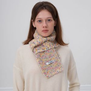 1 Écharpe D'Hiver En Fibre Synthétique À Pois Colorés Pour Femme h5 Image2