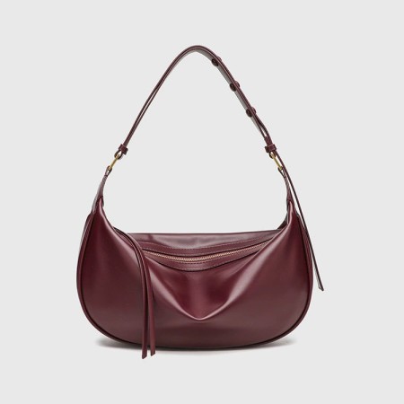 Sac à bandoulière classique en PU de couleur unie pour femme, 1 pièce