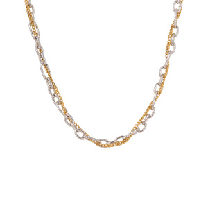 Collier Chaîne Femme En Acier Inoxydable Imperméable, Couleurs Assorties (1 Pièce) h5 Image5