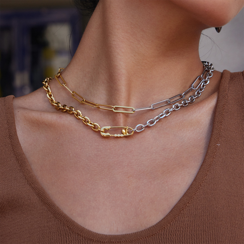 Ensembles De Bijoux Pour Femmes Avec Trombone Romantique En Acier Inoxydable, Étanches Et De Couleur Dorée h5Image2