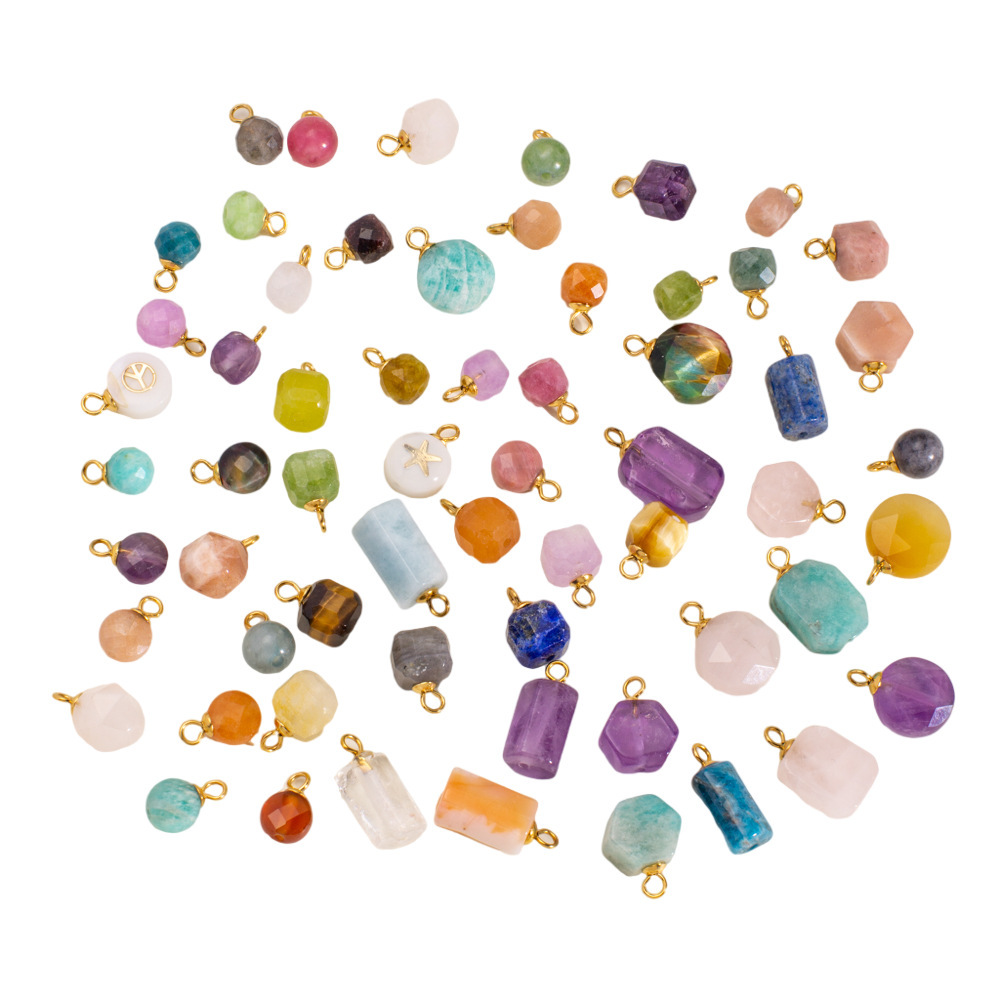 Pendentifs Pour Femmes En Pierres Naturelles De Forme Irrégulière, Simples Et Décontractés, À Faire Soi-Même, 1 Pièce h5Image4