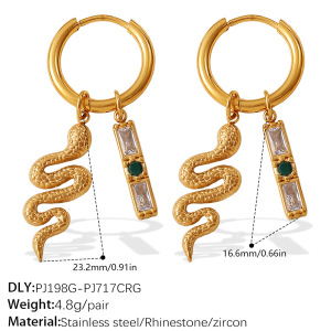 1 Paire De Boucles D'Oreilles Pendantes En Acier Inoxydable Étanche Couleur Or À Faire Soi-Même h5 