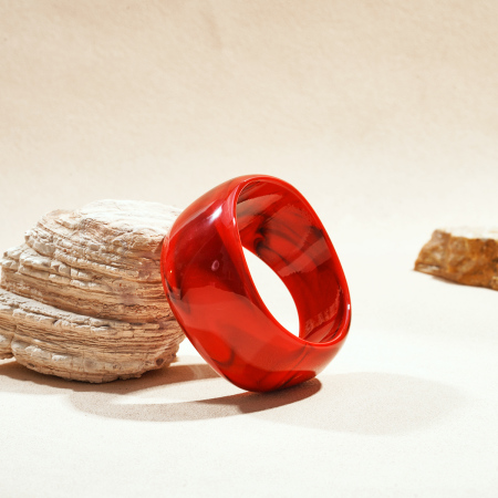 1 bracelet simple et léger en acrylique pour femme, luxueux, dégradé irrégulier de couleurs 2