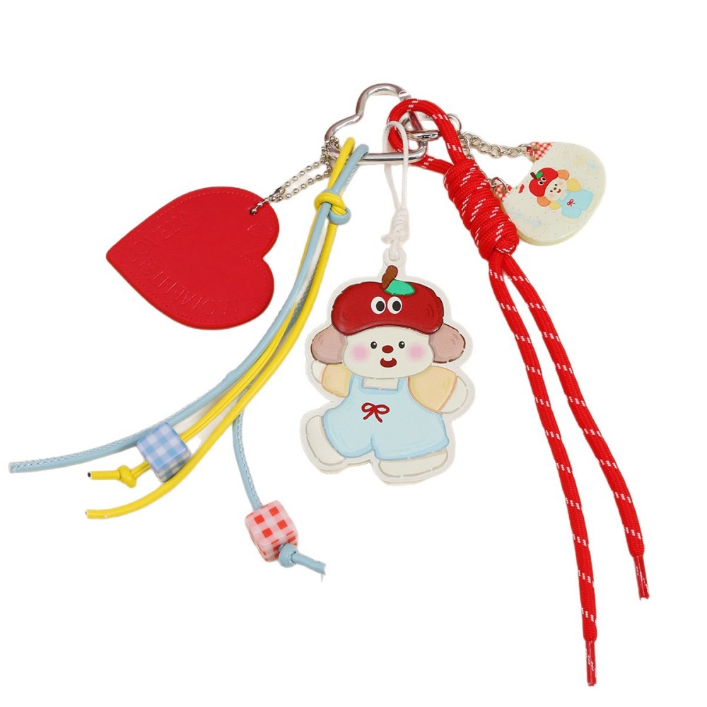 1 Pièce Adorable Petite Fille De Dessin Animé Avec Breloque De Sac En Pu En Forme De Pomme Pour Femme Image5