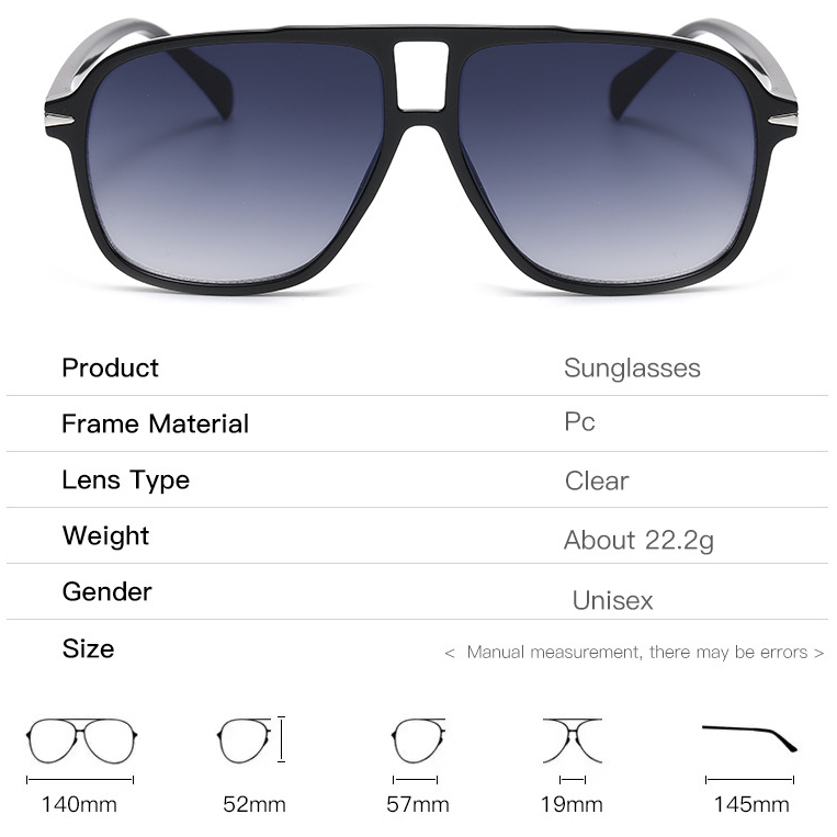 1 Paire De Lunettes De Soleil Aviateur Rétro Marron Pour Femme Image4