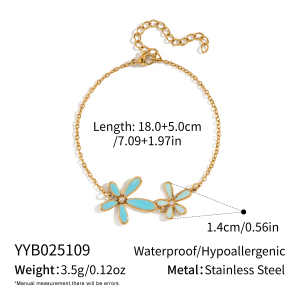 Ensemble De Colliers Et Colliers Romantiques Élégants En Acier Inoxydable Doré Et Or, Ornés De Strass, Avec Motif Floral. h5 