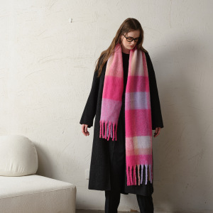 1 Écharpe D'Hiver Simple Et Coupe-Vent En Polyester Pour Femme h5 Image4