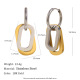Deux boucles d'oreilles ovales - Bicolore Image2