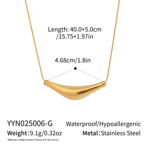 Collier Pendentif En Acier Inoxydable De Forme Irrégulière, Étanche, Couleur Or h5