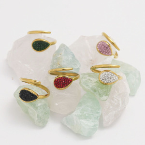 Bague Femme Décontractée En Acier Inoxydable Étanche, Forme Irrégulière, Style Goutte D'Eau. h5 Image8