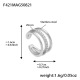 F421 - Clip d'oreille triple couche en zircon couleur acier - Simple Image4