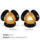Boucles d'oreilles en caoutchouc noir EH462BKG Image2