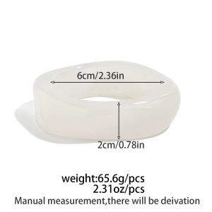 Bracelet Jonc Rétro De Forme Irrégulière, 1 Pièce h5 Image2