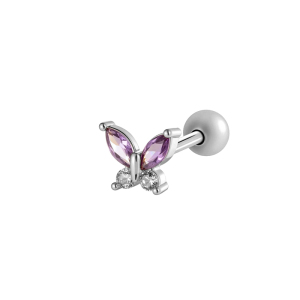 Boucle D'Oreille Piercing En Forme De Fleur, Couleur Cuivre Et Or, Zircone h5