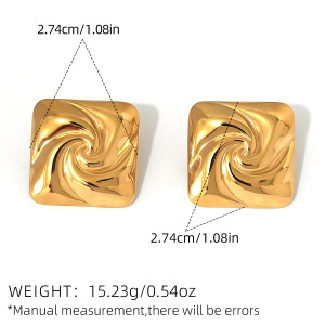 Boucles D'Oreilles Puces Pour Femme, En Acier Inoxydable Doré, Imperméables, Avec Filetage Simple (1 Paire). h5 Image2