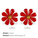 Boucles d'oreilles pendantes en huile rouge EH760RDG Image11