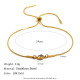 Bracelet chaîne serpent fine extractible en zirconium rond - or - zirconium violet Image5