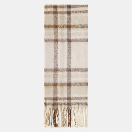 Écharpe d'hiver simple en rayonne à carreaux pour femme, 1 pièce 2